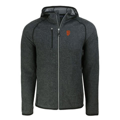 San Francisco Giants Cutter & Buck Mainsail Full-Zip Hooded Jacket Heather Charcoal