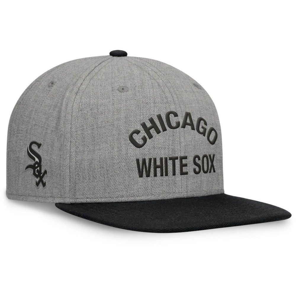 Chicago White Sox Elements Flat Brim Snapbuckle Hat Heather Gray/Black