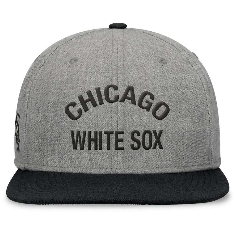 Chicago White Sox Elements Flat Brim Snapbuckle Hat Heather Gray/Black