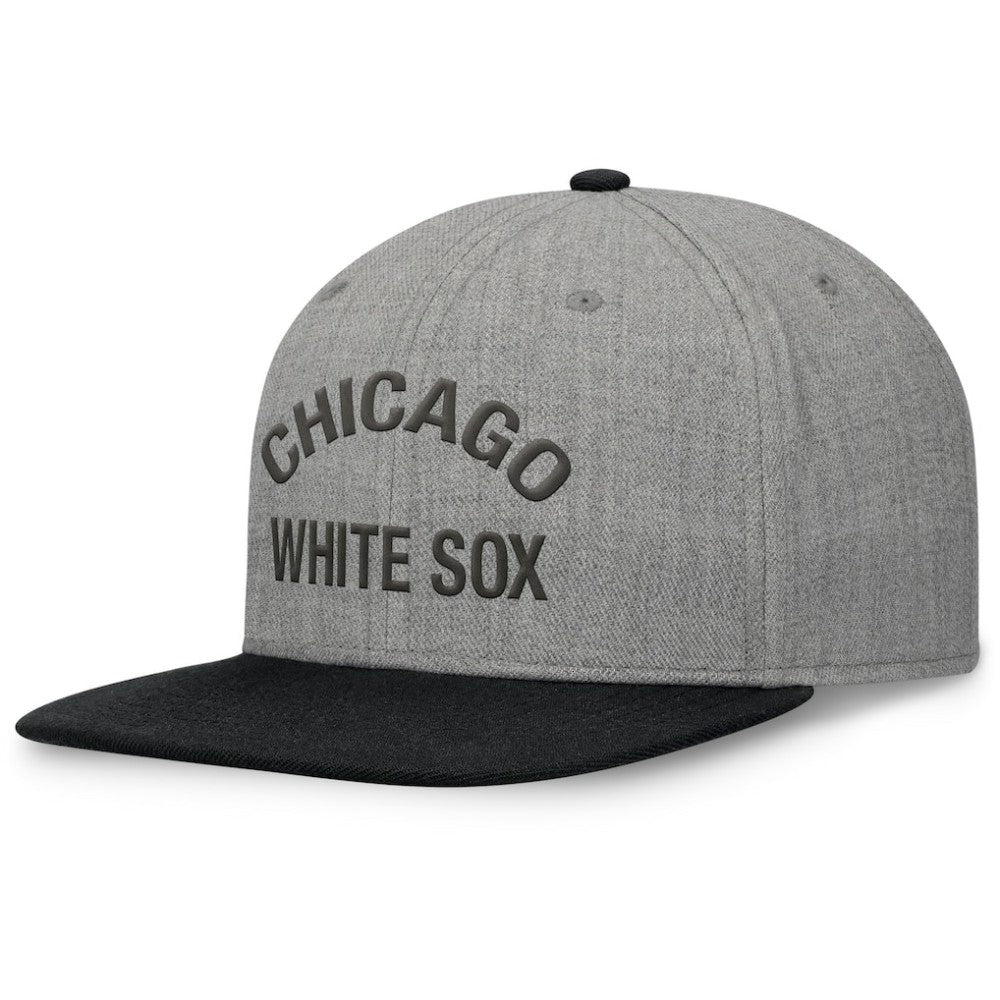 Chicago White Sox Elements Flat Brim Snapbuckle Hat Heather Gray/Black