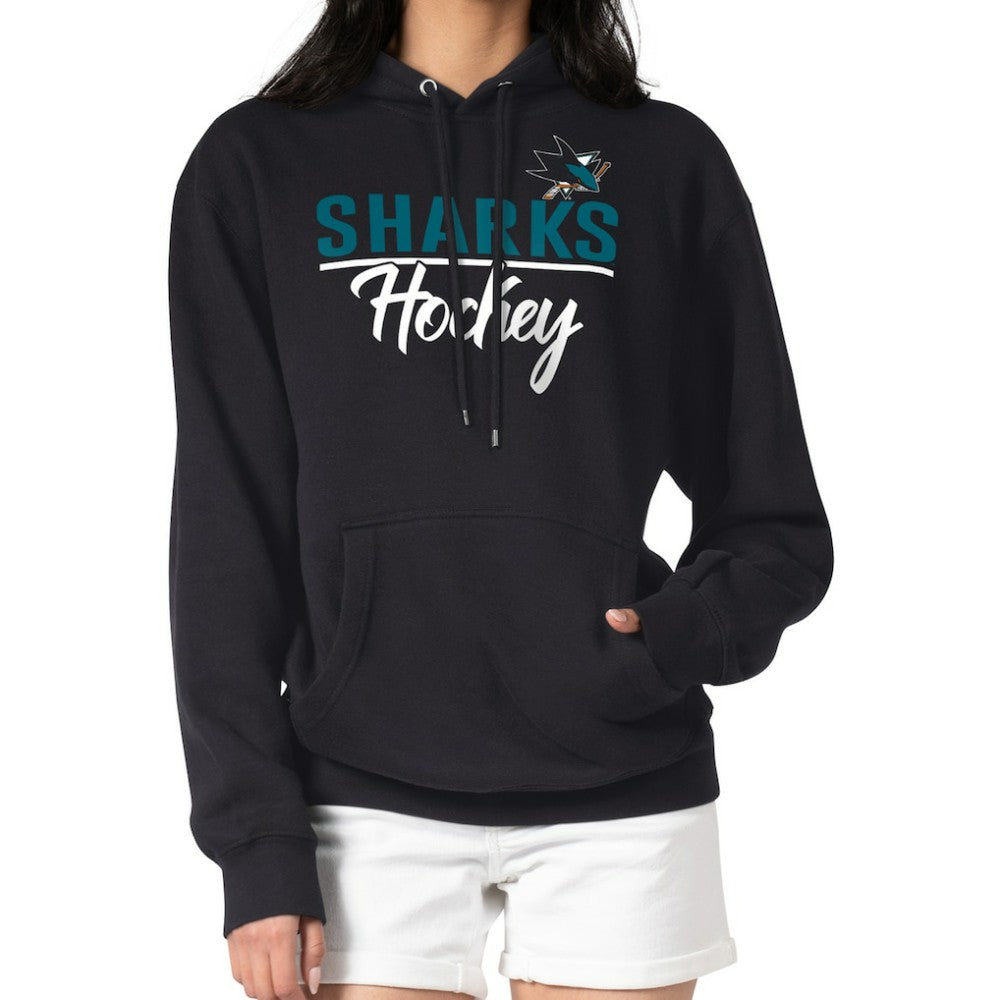 San Jose Sharks G-III 4Her by Carl Banks Women's Team Sport Tri-Blend Fleece Hoodie Black