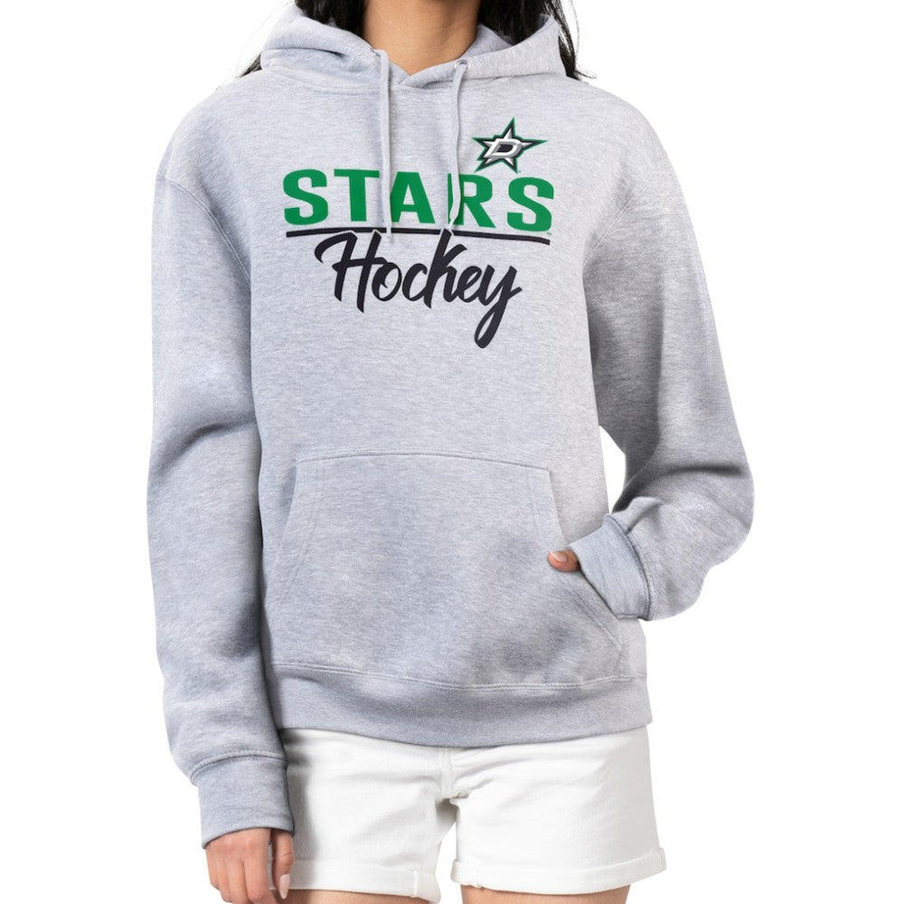 Dallas Stars G-III 4Her by Carl Banks Women's Team Sport Tri-Blend Fleece Hoodie Heather Gray