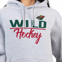 Minnesota Wild G-III 4Her by Carl Banks Women's Team Sport Tri-Blend Fleece Hoodie Heather Gray