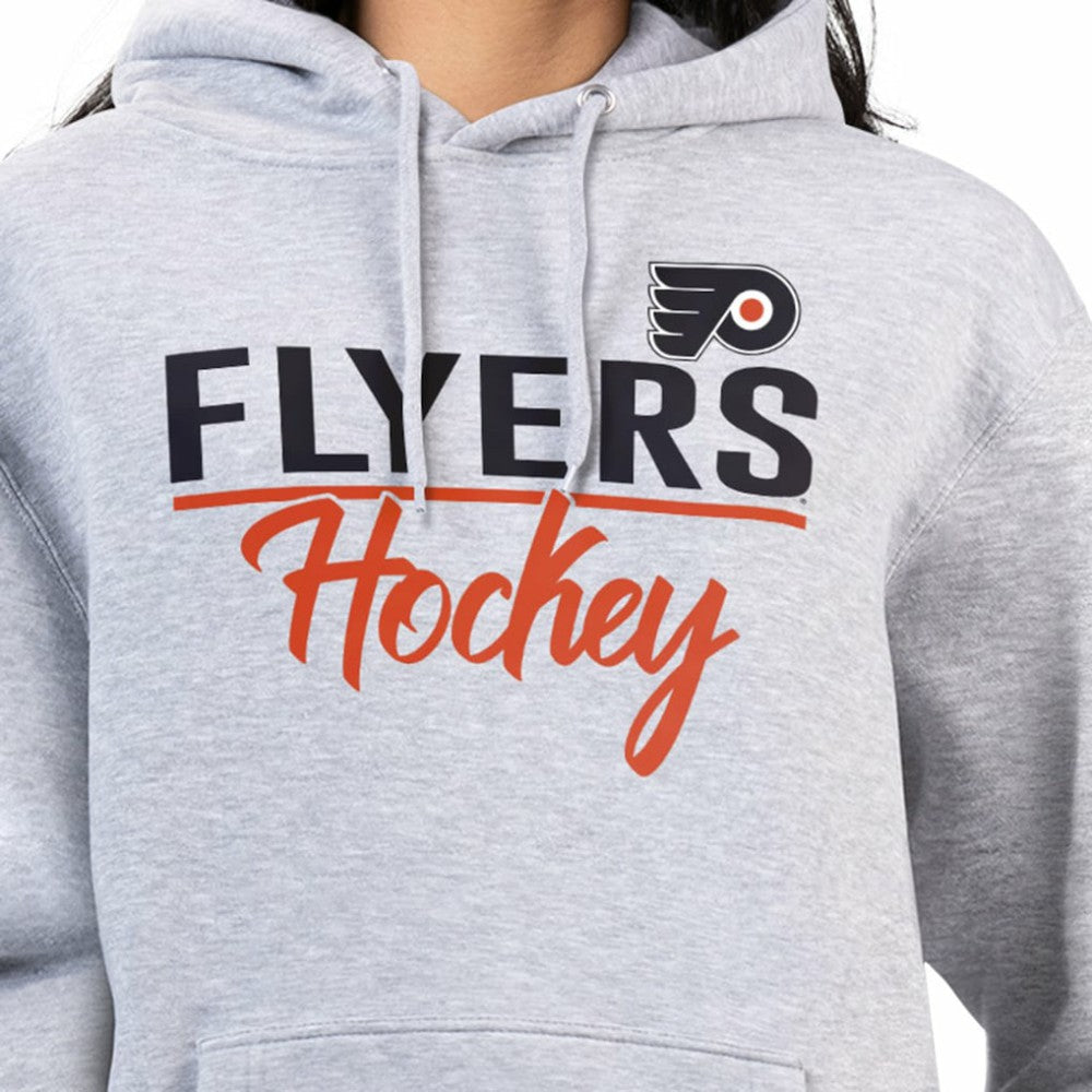Philadelphia Flyers G-III 4Her by Carl Banks Women's Team Sport Tri-Blend Fleece Hoodie Heather Gray