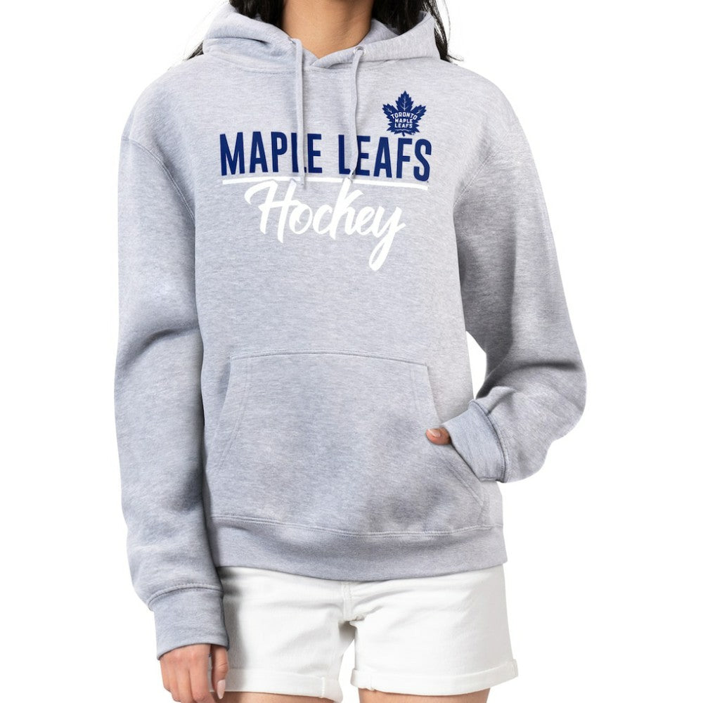 Toronto Maple Leafs G-III 4Her by Carl Banks Women's Team Sport Tri-Blend Fleece Hoodie Heather Gray