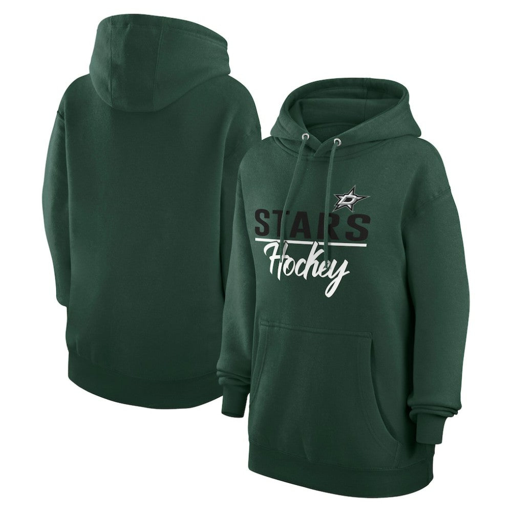 Dallas Stars G-III 4Her by Carl Banks Women's Team Sport Tri-Blend Fleece Hoodie Green