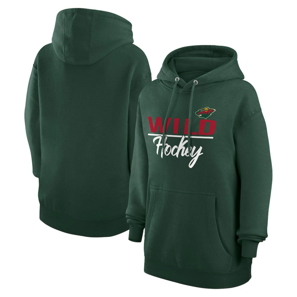 Minnesota Wild G-III 4Her by Carl Banks Women's Team Sport Tri-Blend Fleece Hoodie Green