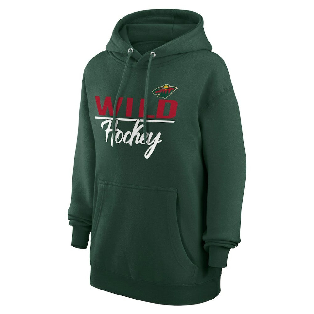 Minnesota Wild G-III 4Her by Carl Banks Women's Team Sport Tri-Blend Fleece Hoodie Green