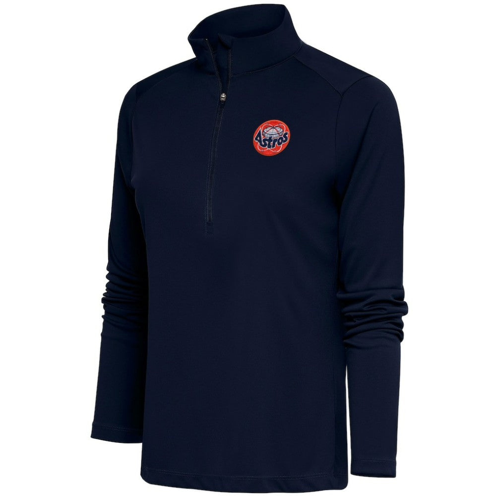 Houston Astros Antigua Women's Cooperstown Tribute Half-Zip Pullover Top Navy