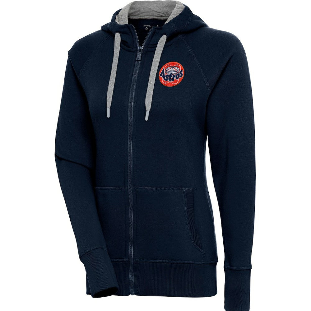 Houston Astros Antigua Women's Cooperstown Victory Full-Zip Hoodie Navy