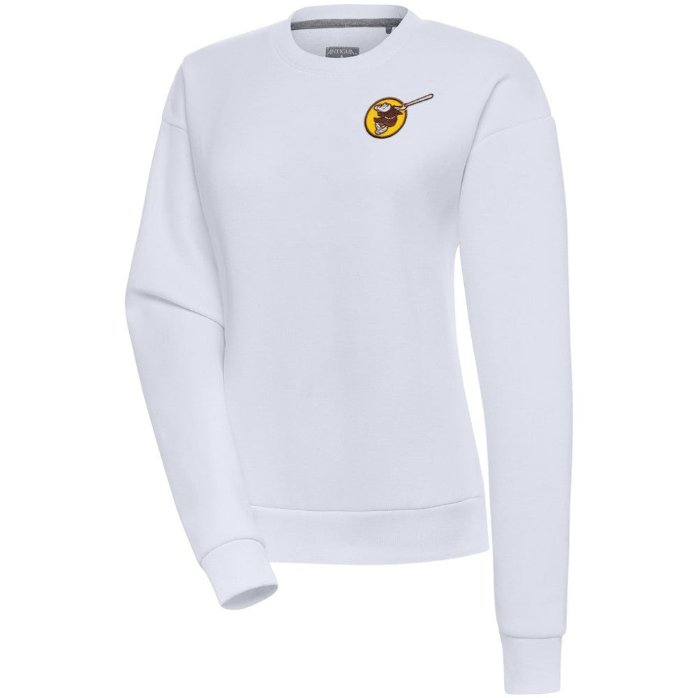 San Diego Padres Antigua Women's Cooperstown Victory Crewneck Pullover Sweatshirt White