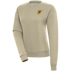 San Diego Padres Antigua Women's Cooperstown Victory Crewneck Pullover Sweatshirt Khaki