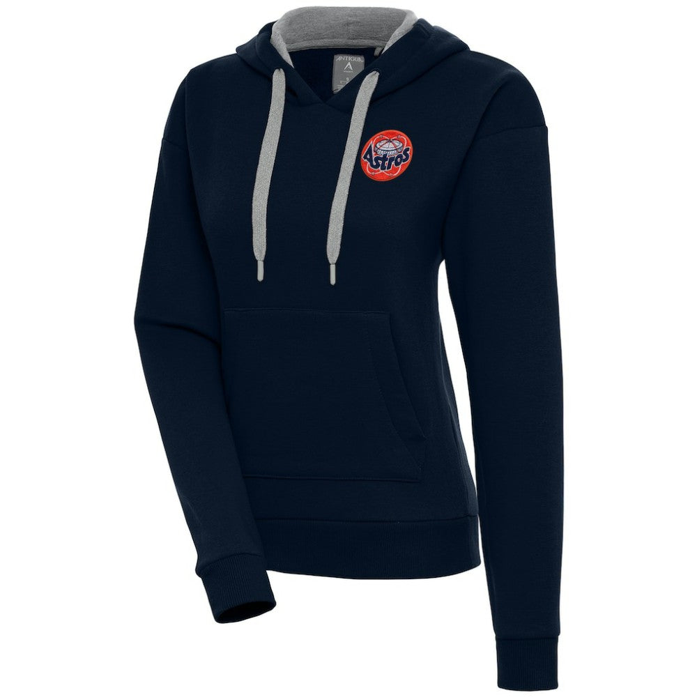 Houston Astros Antigua Women's Cooperstown Victory Pullover Hoodie Navy