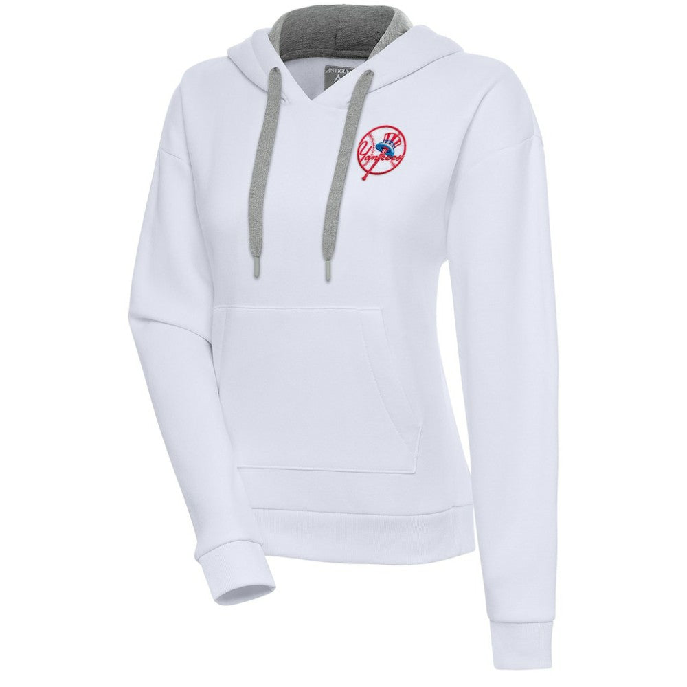 New York Yankees Antigua Women's Cooperstown Victory Pullover Hoodie White