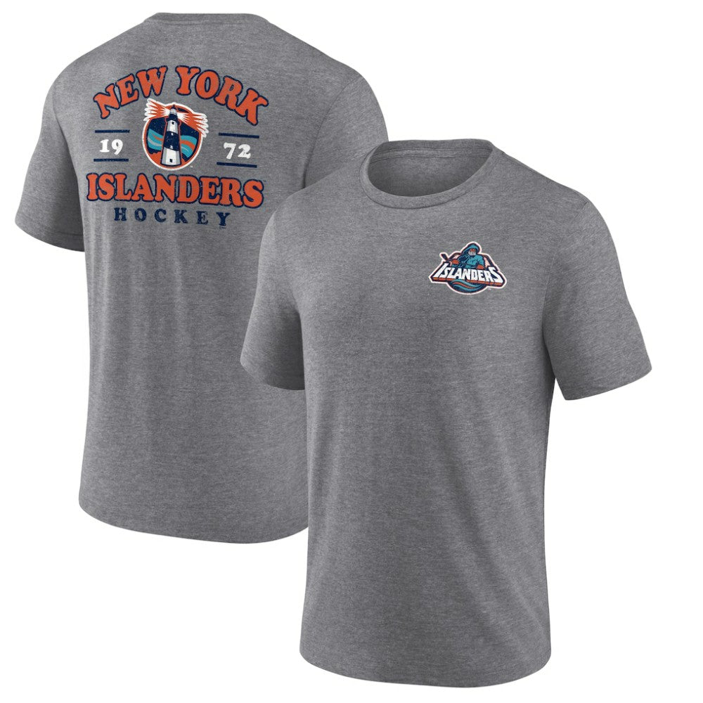 New York Islanders Winger Tri-Blend T-Shirt Heather Gray