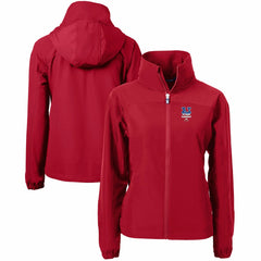 New York Mets Cutter & Buck Women's Charter Eco Recycled Full-Zip Jacket Red