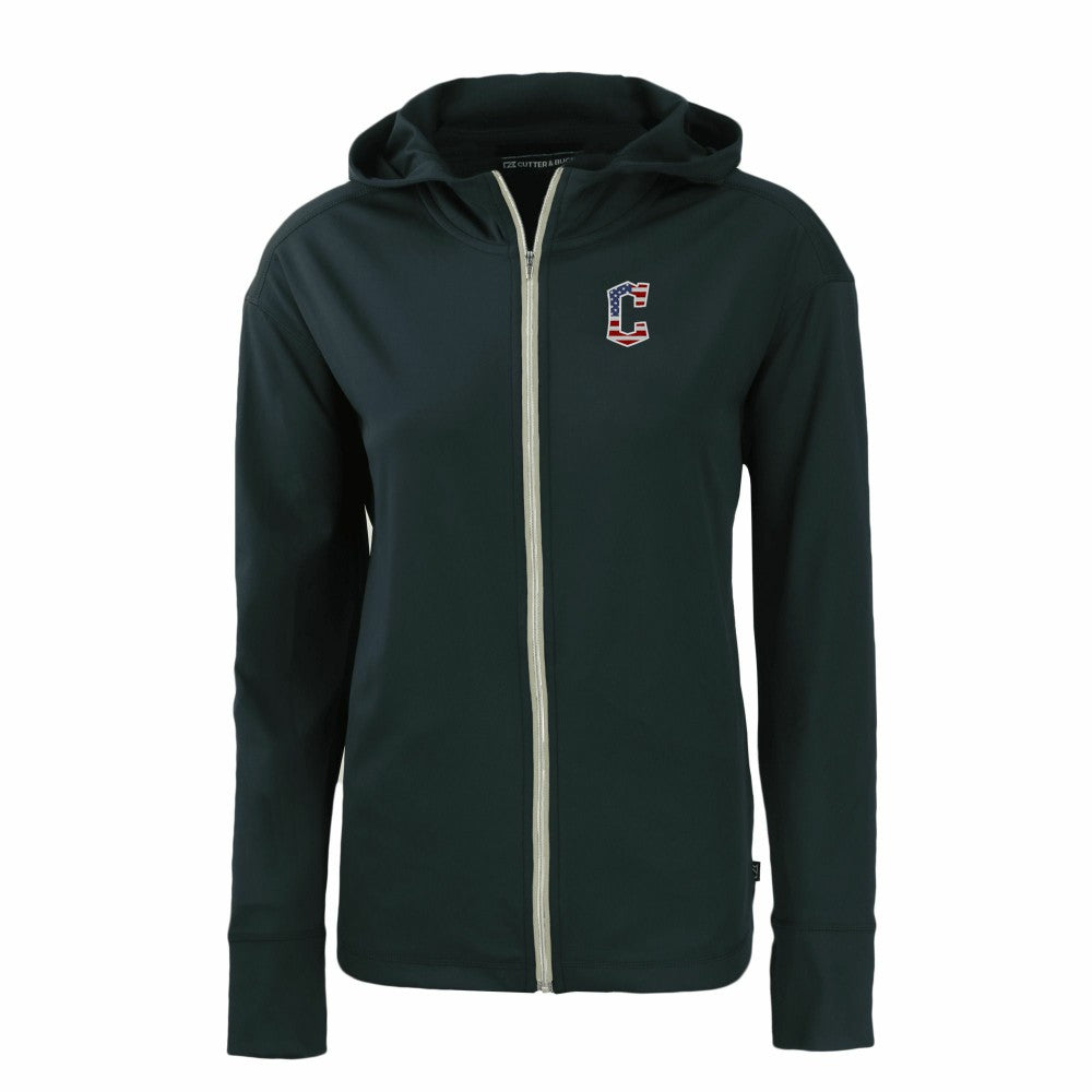Cleveland Guardians Cutter & Buck Women's Daybreak Eco Recycled Full-Zip Hoodie Navy
