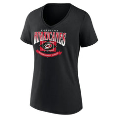 Carolina Hurricanes Women's Slapshot V-Neck T-Shirt Black
