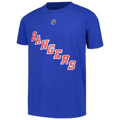 Igor Shesterkin New York Rangers Youth Player Name & Number T-Shirt Blue
