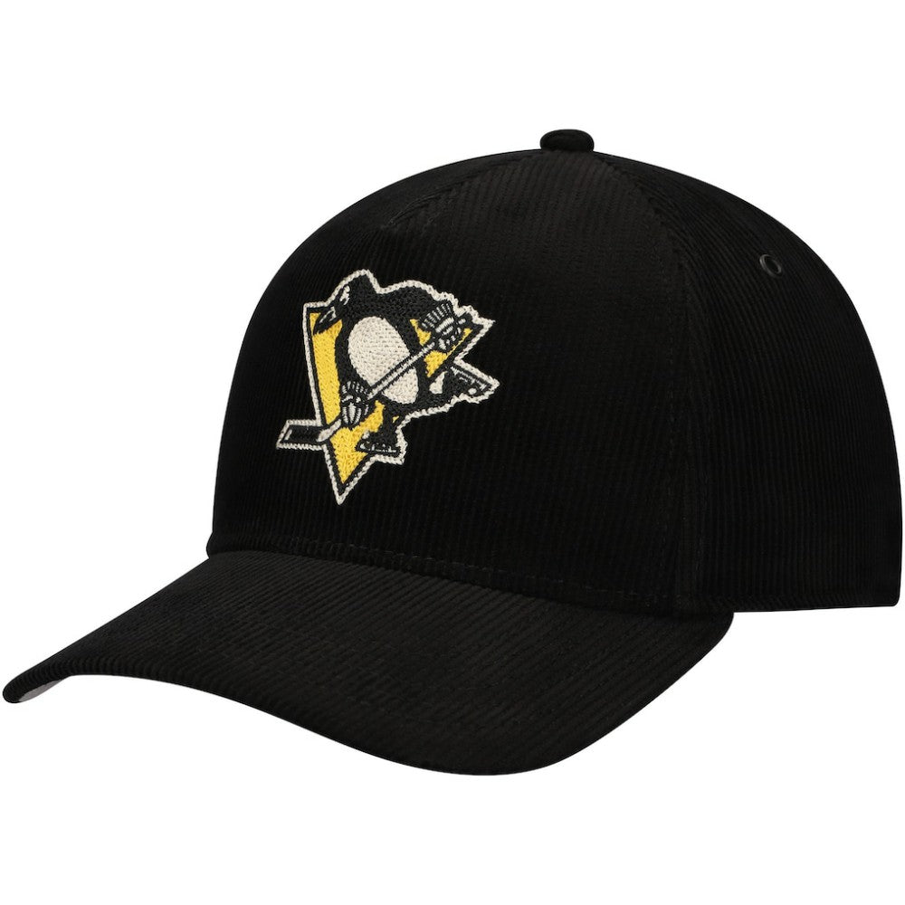 Pittsburgh Penguins American Needle Corduroy Chain Stitch Adjustable Hat Black