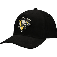 Pittsburgh Penguins American Needle Corduroy Chain Stitch Adjustable Hat Black