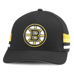 Boston Bruins American Needle HotFoot Stripes Trucker Adjustable Hat Black