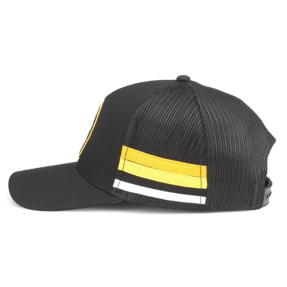 Boston Bruins American Needle HotFoot Stripes Trucker Adjustable Hat Black