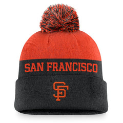 San Francisco Giants Rewind Peak Cuffed Knit Hat with Pom Black | Nike