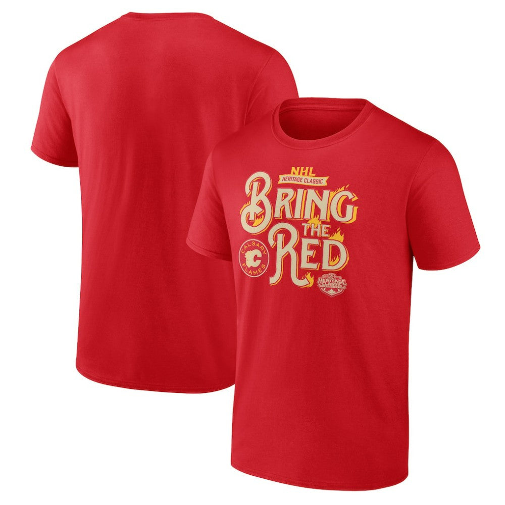 Calgary Flames Fanatics 2023 NHL Heritage Classic Local T-Shirt – Red