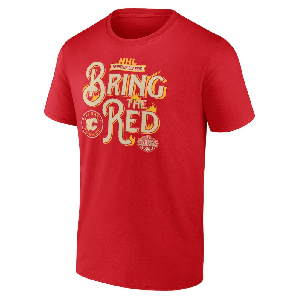 Calgary Flames Fanatics 2023 NHL Heritage Classic Local T-Shirt – Red