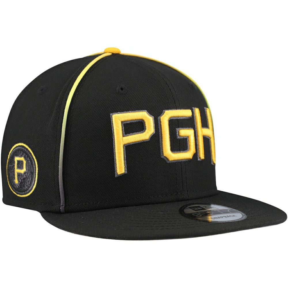 Pittsburgh Pirates City Connect 9FIFTY Snapback Hat Black | New Era