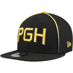 Pittsburgh Pirates City Connect 9FIFTY Snapback Hat Black | New Era