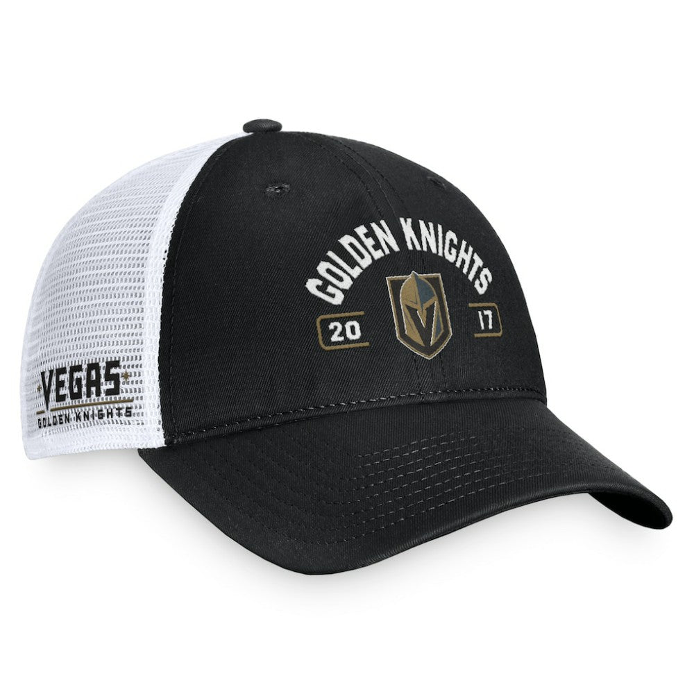 Vegas Golden Knights Fanatics Free Kick Trucker Adjustable Hat Black/White