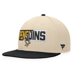 Pittsburgh Penguins Fanatics Goalaso Snapback Hat Cream/Black