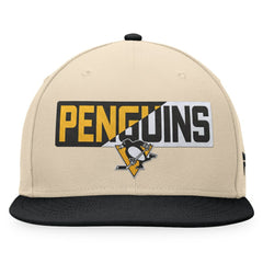 Pittsburgh Penguins Fanatics Goalaso Snapback Hat Cream/Black