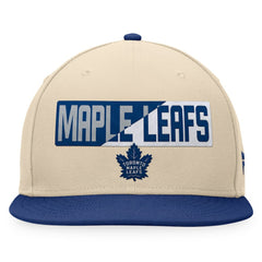 Toronto Maple Leafs Fanatics Goalaso Snapback Hat Cream/Blue