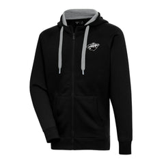 Minnesota Wild Antigua Metallic Logo Victory Full-Zip Hoodie Black