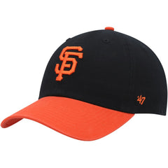 San Francisco Giants Clean Up Adjustable Hat Black/Orange | 47 brand
