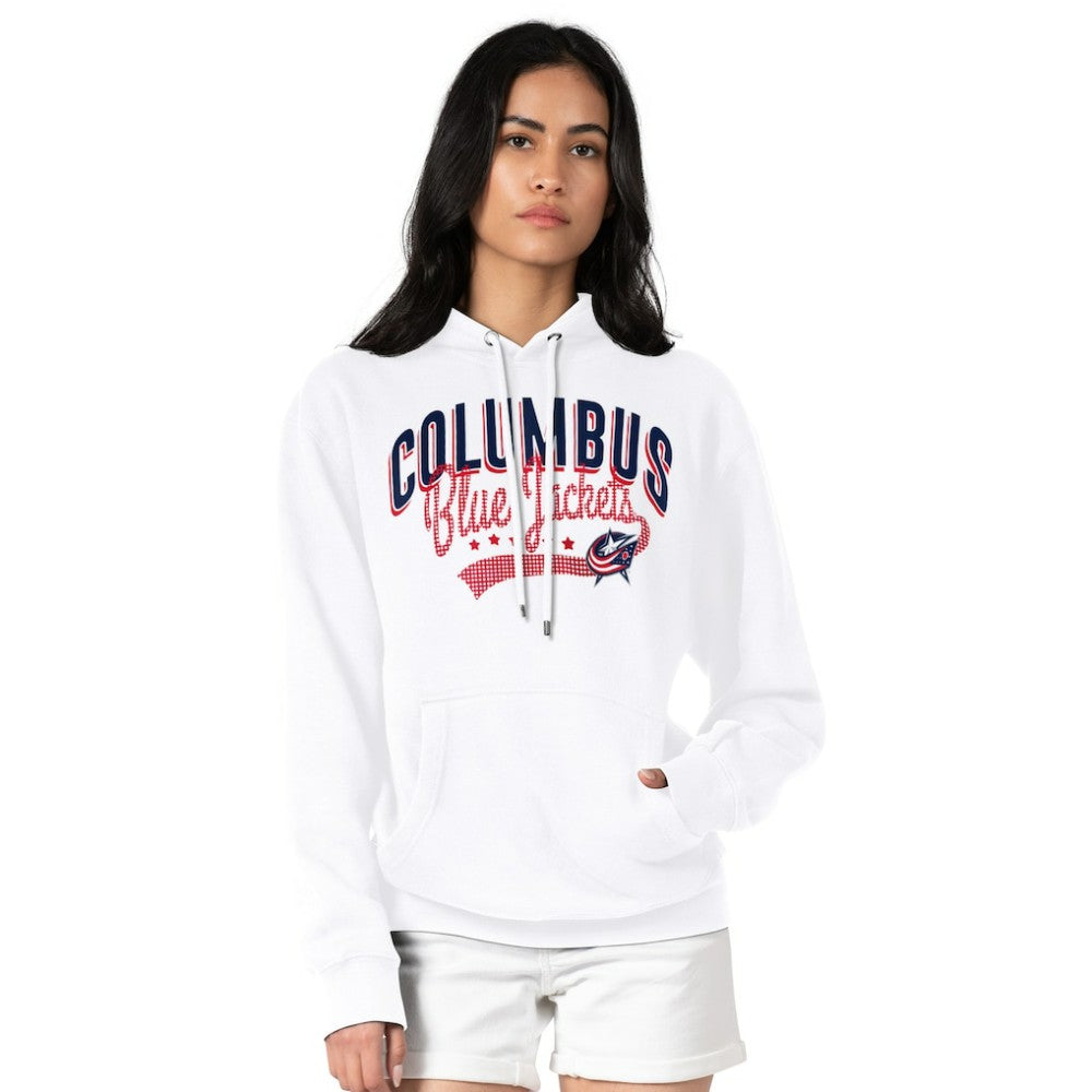 Columbus Blue Jackets G-III 4Her by Carl Banks Women's Filigree Logo Pullover Hoodie – White