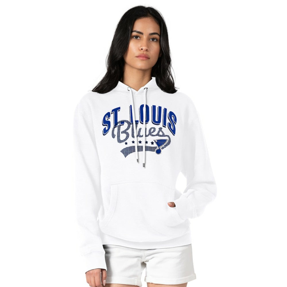 St. Louis Blues G-III 4Her by Carl Banks Women's Filigree Logo Pullover Hoodie – White
