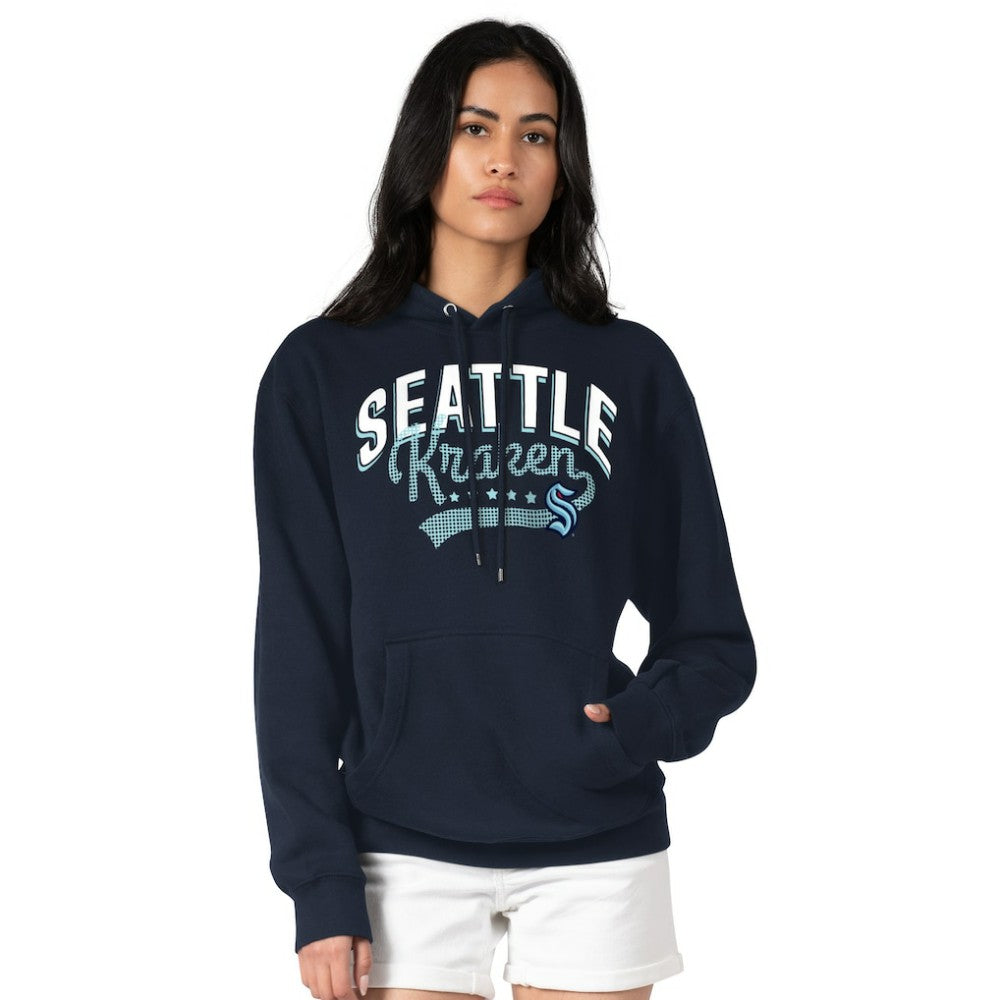 Seattle Kraken G-III 4Her by Carl Banks Women's Filigree Logo Pullover Hoodie – Deep Sea Blue