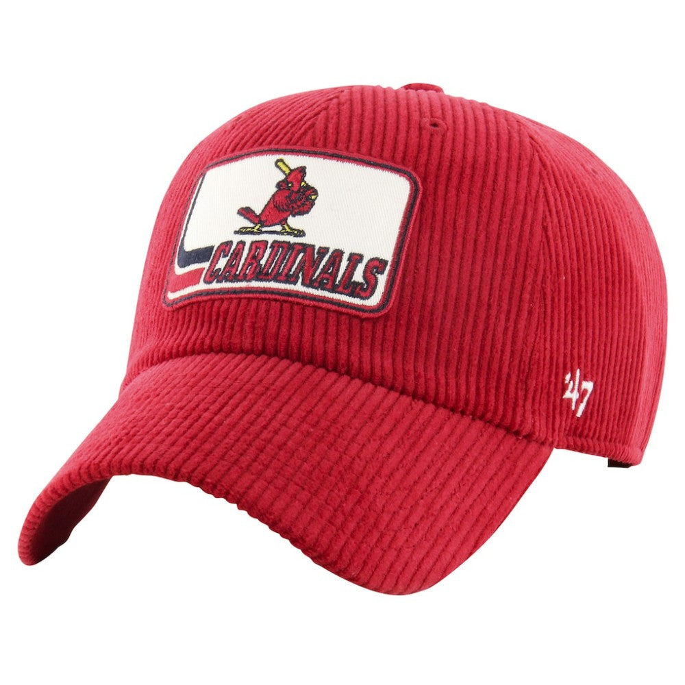 St. Louis Cardinals Wax Pack Collection Corduroy Clean Up Adjustable Hat Red | 47 brand