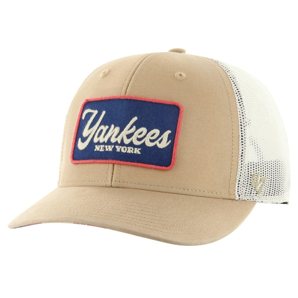 New York Yankees Glory Daze Trucker Adjustable Hat Khaki | 47 brand