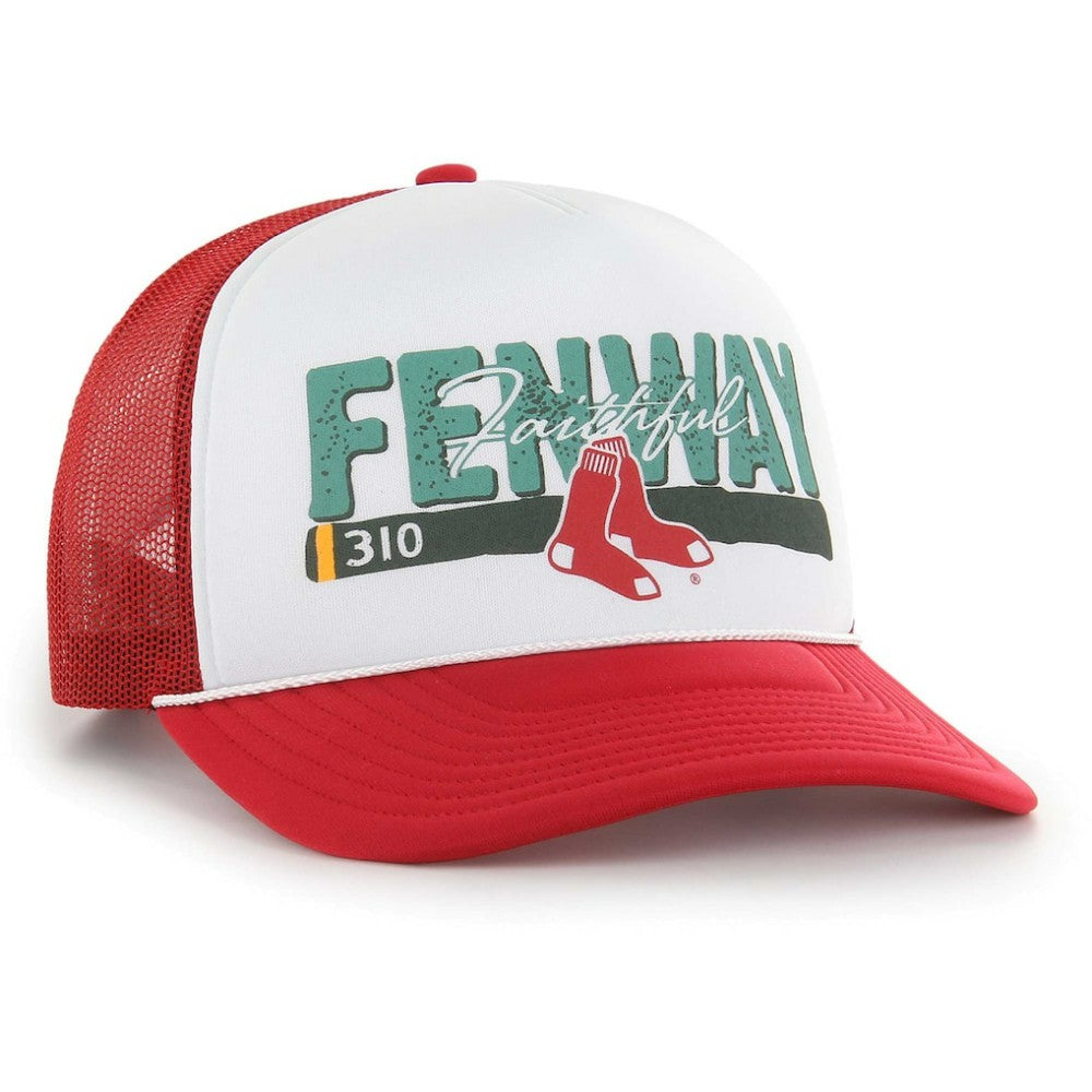 Boston Red Sox Retro Region Foam Trucker Adjustable Hat Red | 47 brand