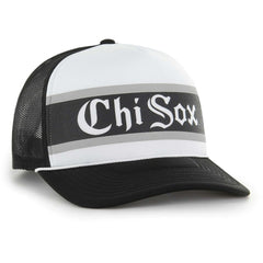 Chicago White Sox Retro Region Foam Trucker Adjustable Hat Black | 47 brand