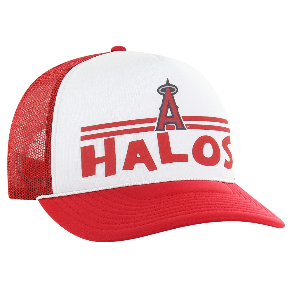Los Angeles Angels Retro Region Foam Trucker Adjustable Hat Red | 47 brand