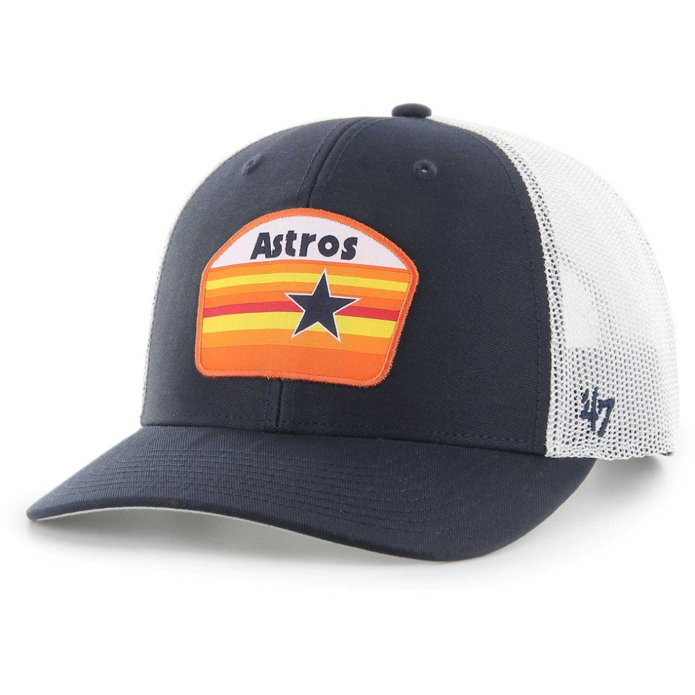 Houston Astros Retro Region Patch Trucker Adjustable Hat Navy | 47 brand