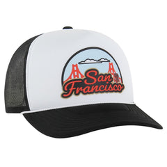 San Francisco Giants Retro Region Foam Trucker Adjustable Hat Black | 47 brand