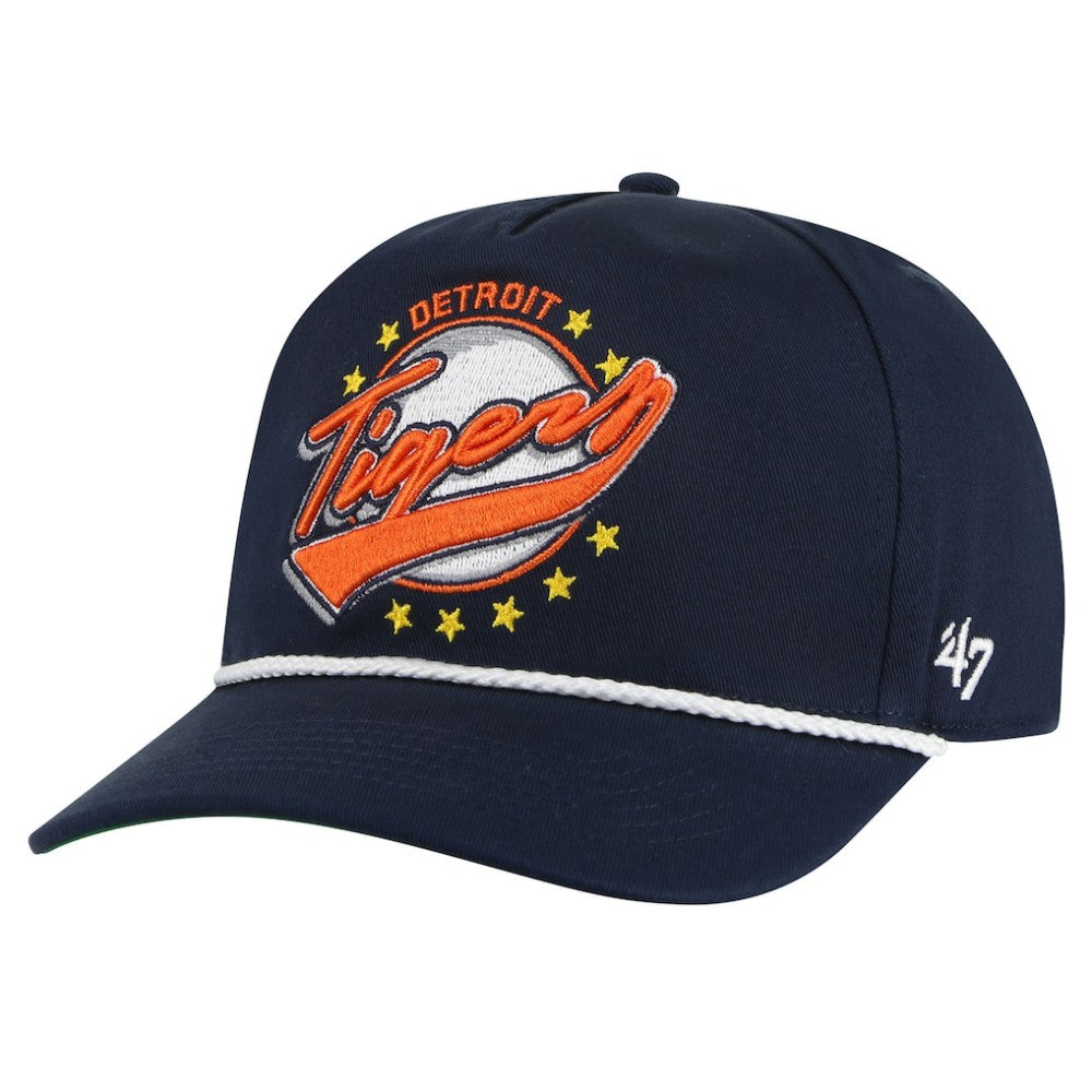 Detroit Tigers Wax Pack Collection Premier Hitch Adjustable Hat Navy | 47 brand