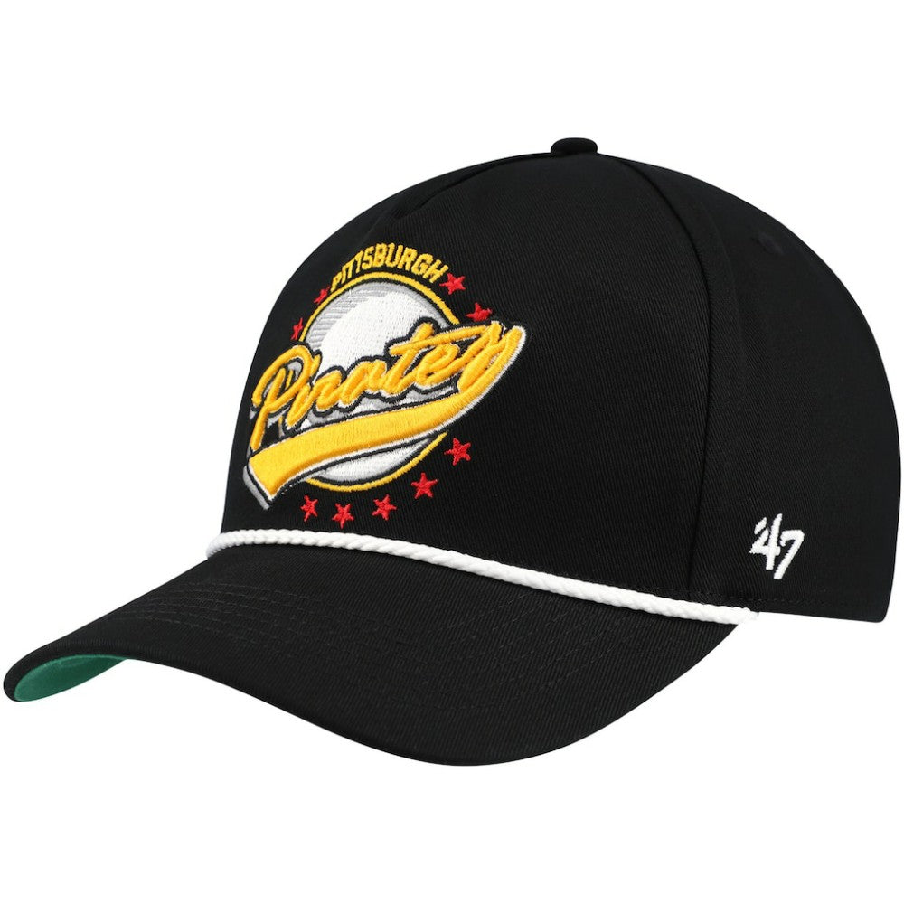 Pittsburgh Pirates Wax Pack Collection Premier Hitch Adjustable Hat Black | 47 brand